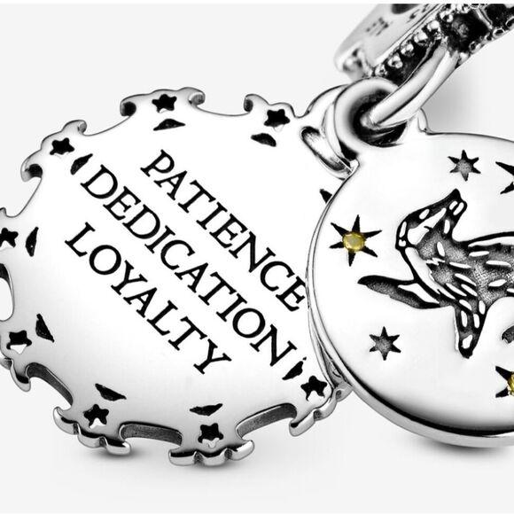 925 Silver Hufflepuff Harry Potter Charm - Picture 1 of 6
